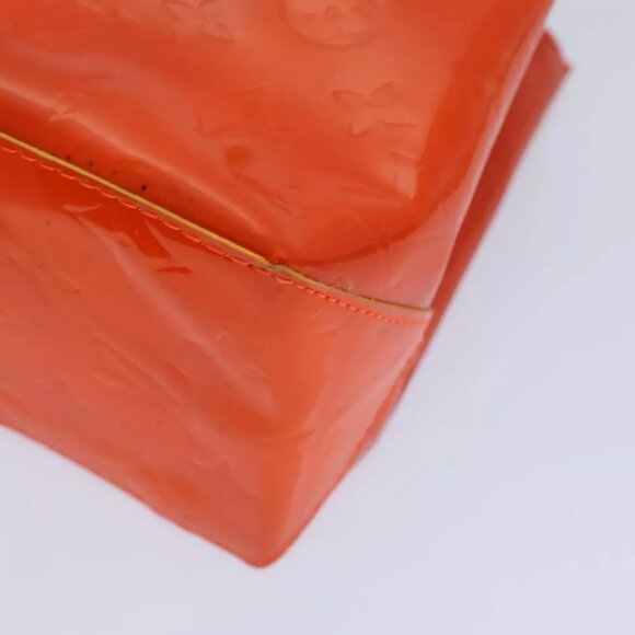 LOUIS VUITTON Monogram Vernis Fluo Reade PM Hand Bag Red LV Auth - Picture 13 of 16